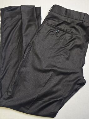 Coppley Men’s Dark Brown Dress Pants Made in Canada Tailored Pre-Owned